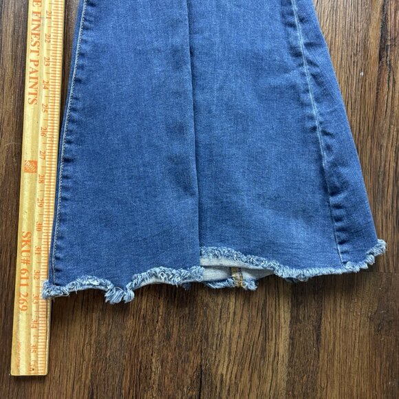 Judy Blue Super Flare Raw Hem Jeans Medium Wash JB88204 Women’s Size 5/27 - Picture 9 of 11